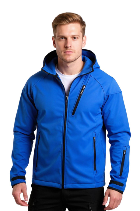 Cat Softshell Kapüşonlu Mavi Mont