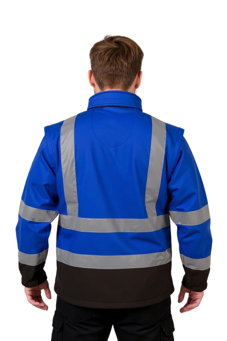 Reflektörlü Softshell Kapüşonlu Mavi Mont