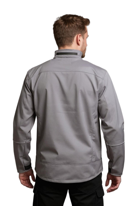 Softshell Kapüşonlu Açık Füme Mont