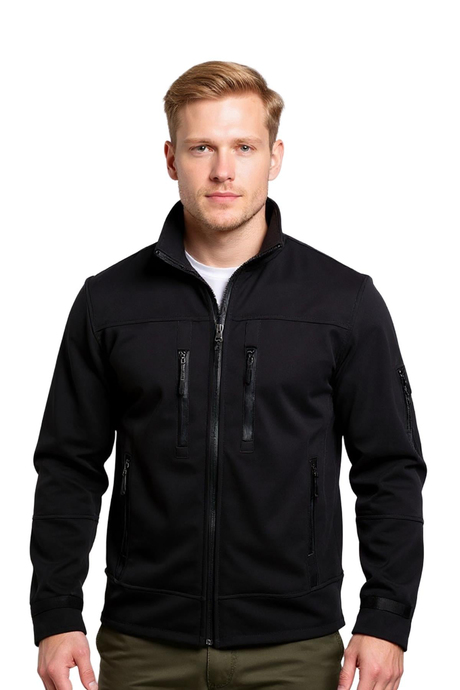 Softshell Kapüşonlu Gri Mont