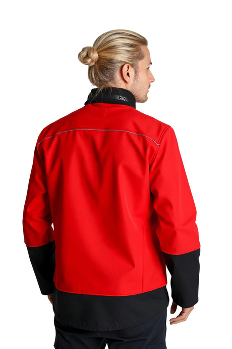 Softshell Kapüşonlu Kırmızı Mont