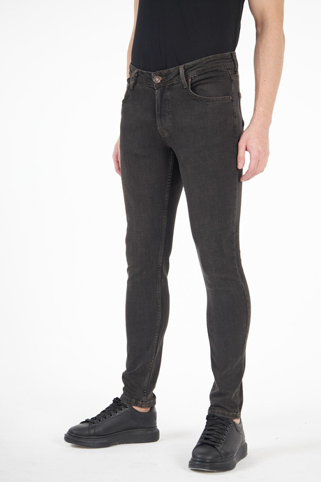 Açık Kahve Slim Fit Erkek Jean