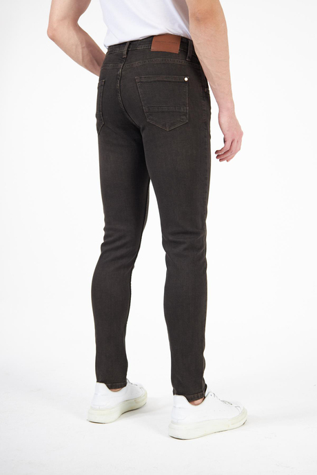 Koyu Kahve Slim Fit Erkek Jean