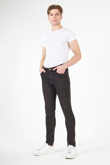 Koyu Kahve Slim Fit Erkek Jean