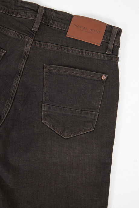 Koyu Kahve Slim Fit Erkek Jean