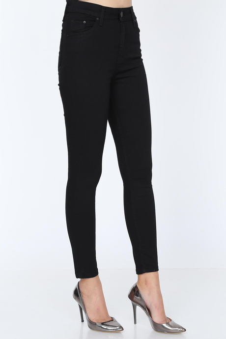 Siyah Yüksek Bel Skinny Kadın Pantolon