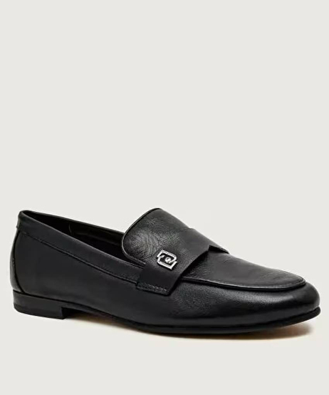 Siyah Deri Loafer