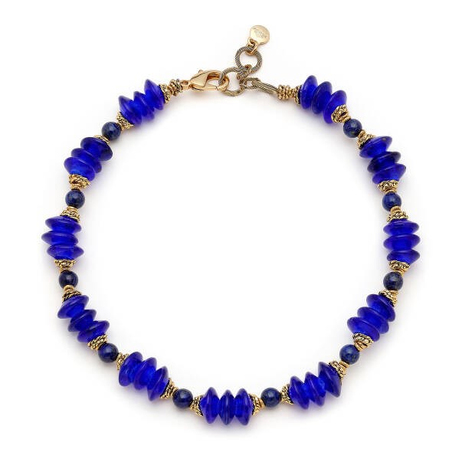 Mineral Muse Lacivert Cam Boncuk, Lapis Kolye