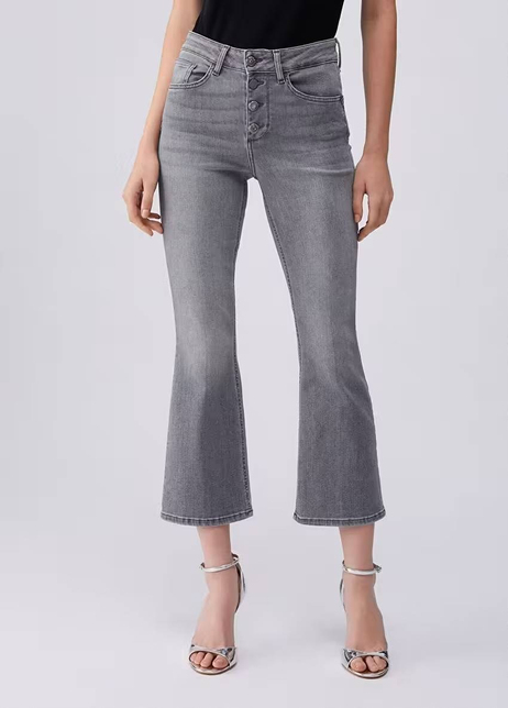 Yüksek Bel Bootcut Jean Pantolon