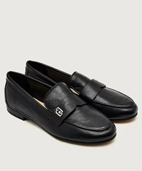 Siyah Deri Loafer