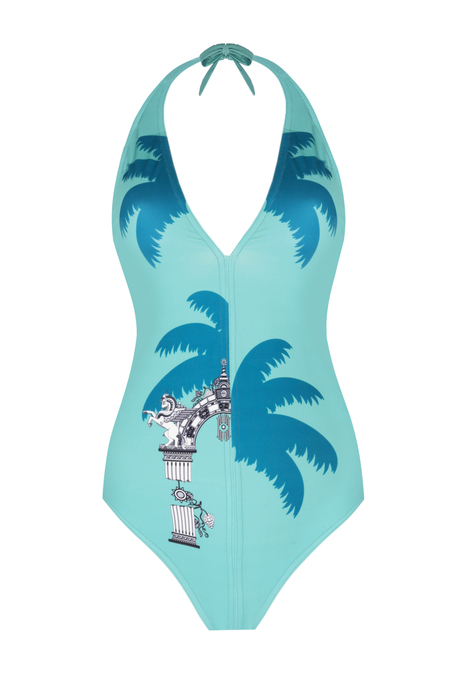 Yeşil Hawaii Desen Mayo