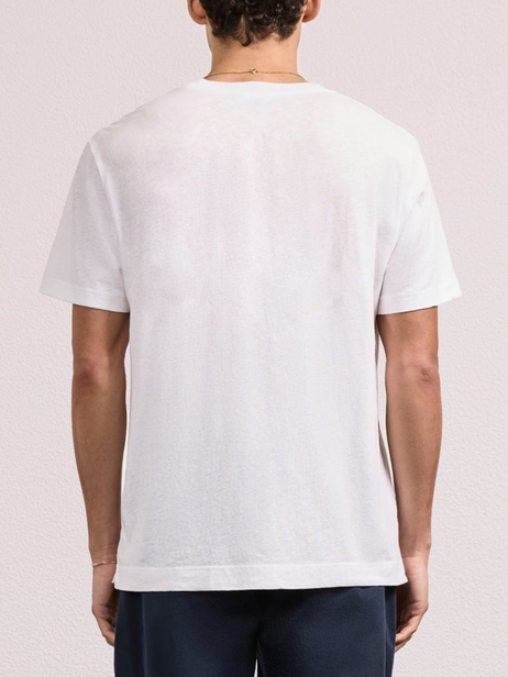 Beyaz Bisiklet Yaka T-shirt
