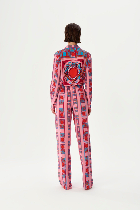 Pembe Desenli Pantolon