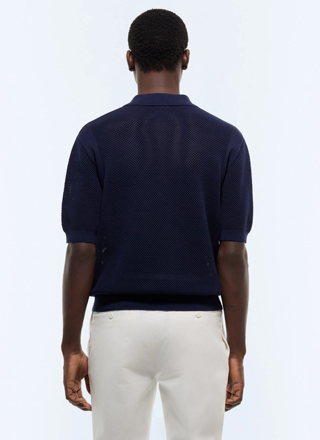 Lacivert Polo Yaka Triko