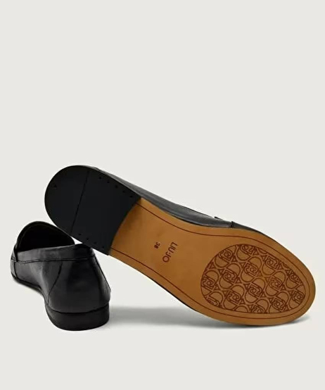 Siyah Deri Loafer