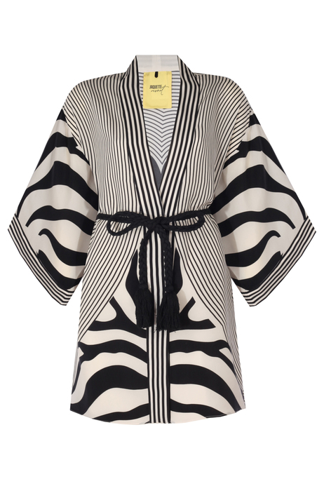 Siyah Kısa Kimono