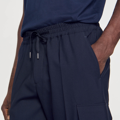 Lacivert Kargo Cep Pantolon