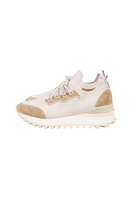 Bej Süet Geçişli Sneaker