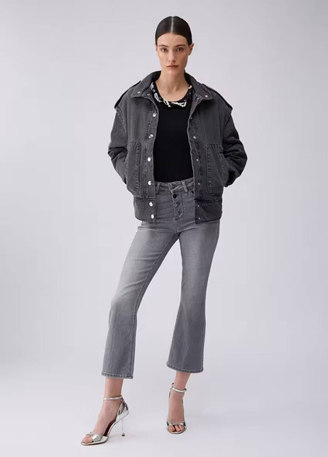 Yüksek Bel Bootcut Jean Pantolon