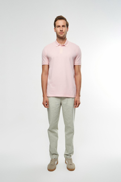 Pembe Polo Yaka T-shirt