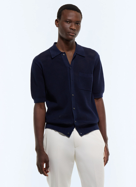 Lacivert Polo Yaka Triko
