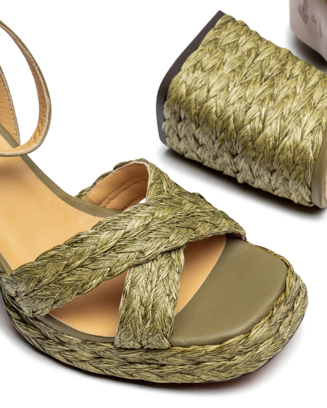 Yeşil Topuklu Espadril