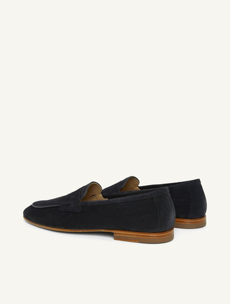 Lacivert Süet Loafer