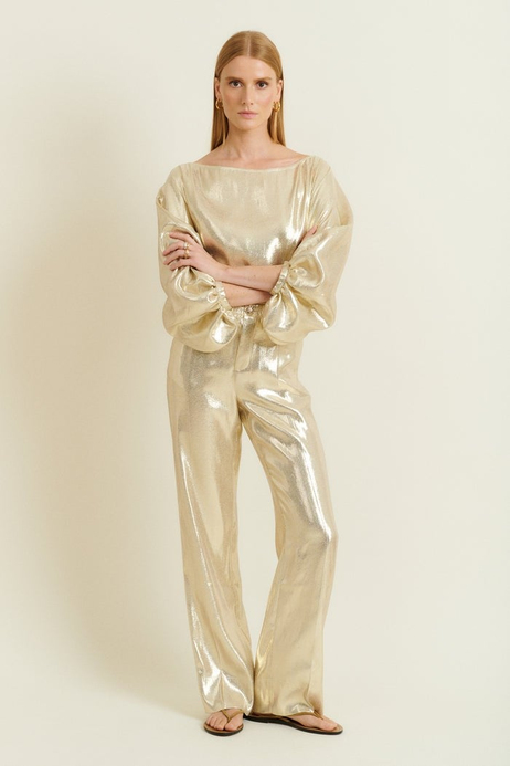 Gold Geniş Paça Pantolon
