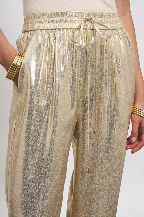 Parlak Gold Pantolon