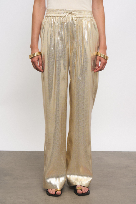 Parlak Gold Pantolon