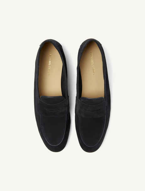 Lacivert Süet Loafer