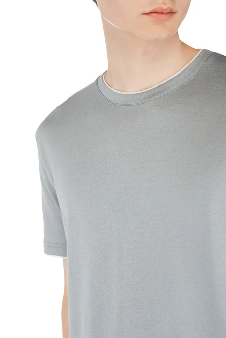Açık Mavi Pamuk Erkek T-shirt
