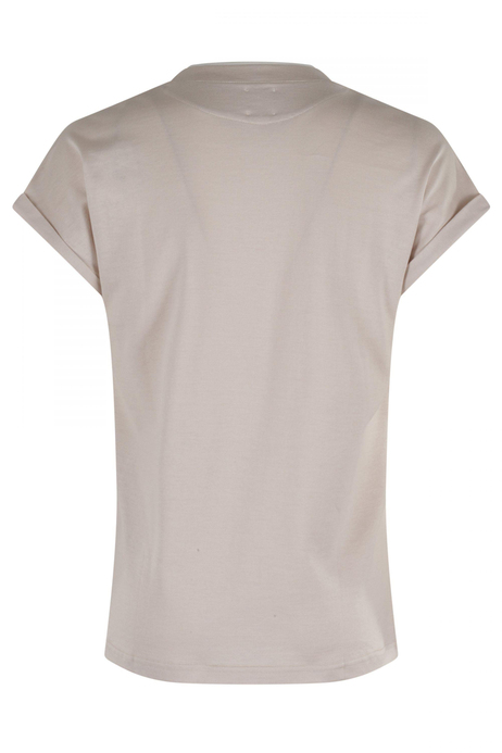 Beyaz Karışımlı Pamuk T-shirt