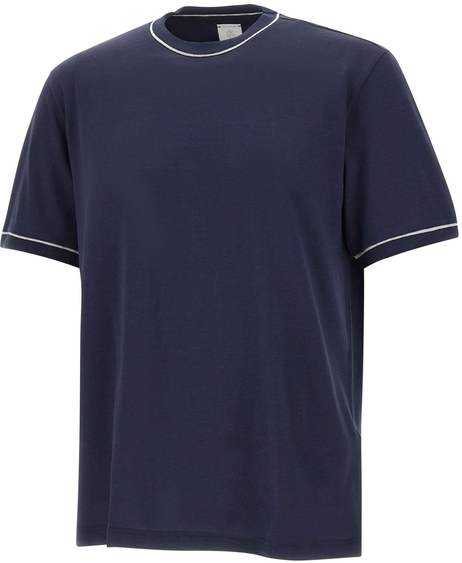 Lacivert Pamuk Bisiklet Yaka T-shirt