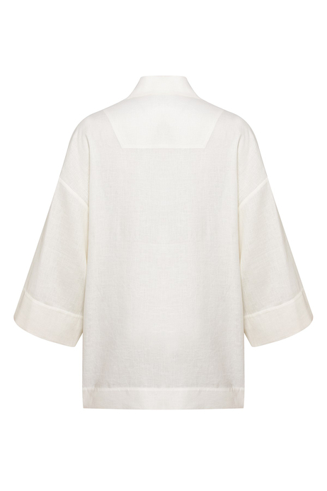 Ekru Organik Keten Kimono