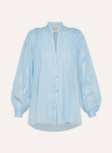 Forte ForteNakış Kollu Oversize Poplin Gömlek
