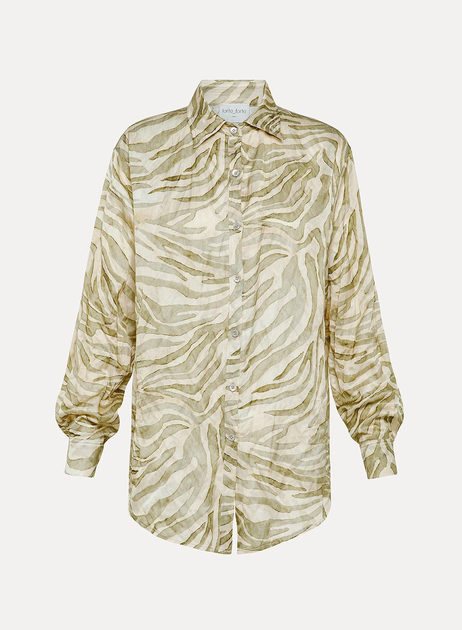Forte ForteZebra Desenli Oversize Gömlek