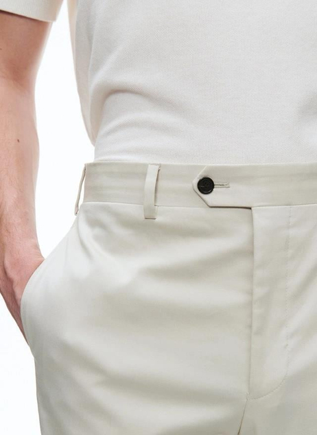 Ekru Düz Kesim Jogger Pantolon