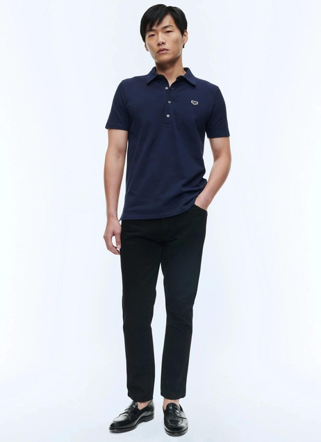 Lacivert Logo Detaylı Pamuk T-shirt