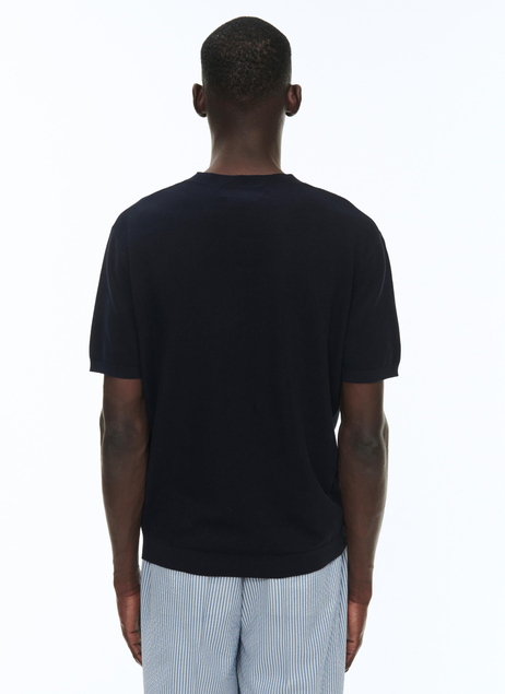 Lacivert Pamuk T-Shirt