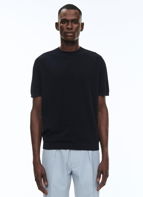 Lacivert Pamuk T-Shirt