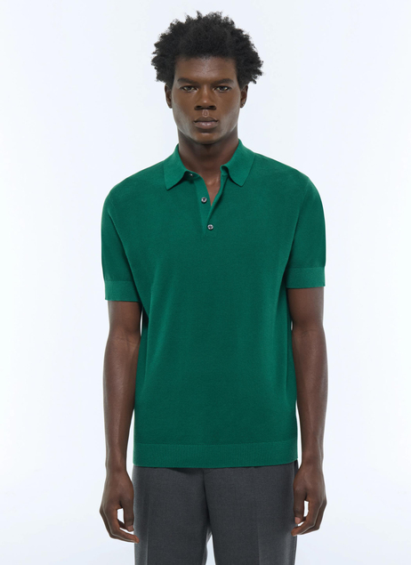 Pamuk ve Kaşmir Polo Yaka T-Shirt