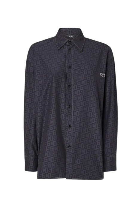 Monogram Desen Oversize Gömlek