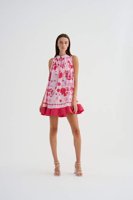Pembe Mini Elbise