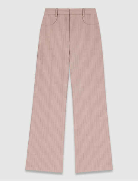 Çizgili Geniş Paça Pantolon