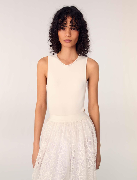 Cut Out Beyaz Bodysuit