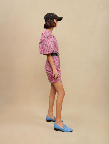 Floral Desen Mini Elbise