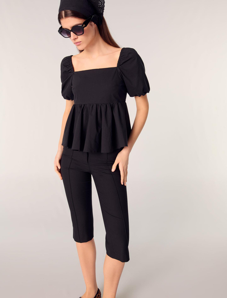 Karpuz Kollu Peplum Bluz