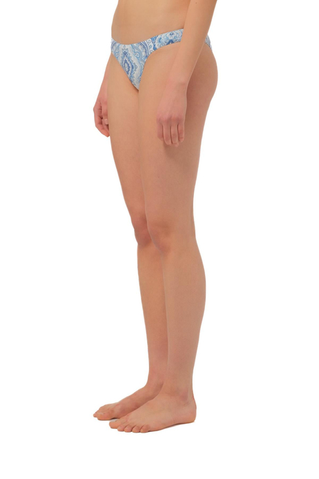 Mavi Şal Desen Bikini Altı