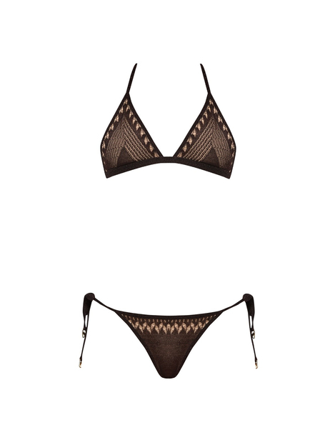 Kahverengi Işıltılı Bikini Altı